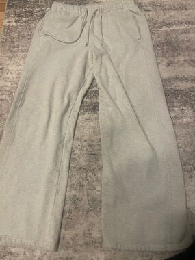 Garage Light Gray Wide Leg Track Pants
